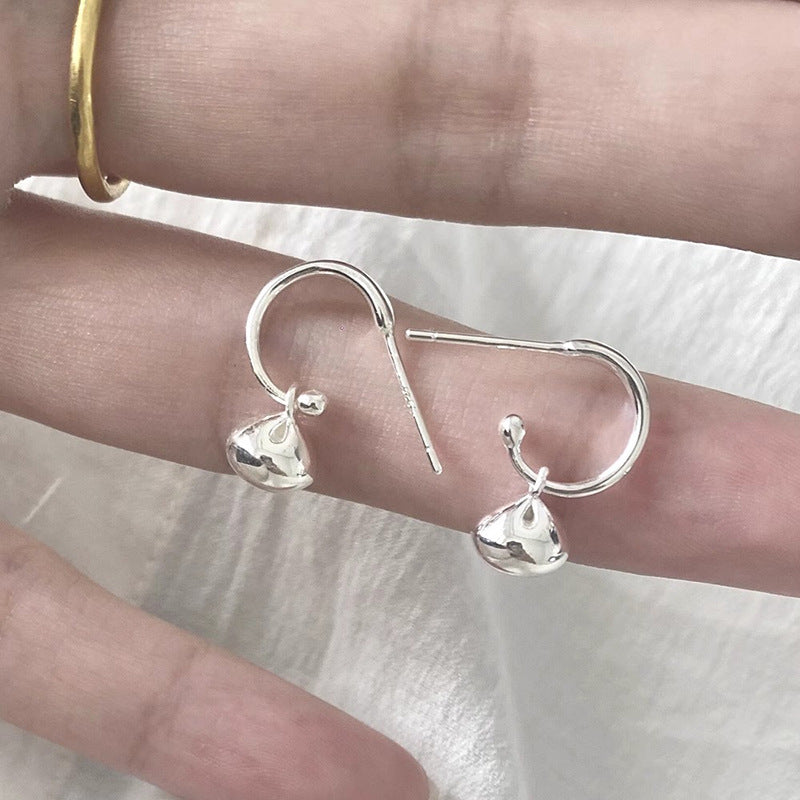 Argent Boucle d'oreille artisanal délicat