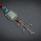 Argent Collier vintage fait main