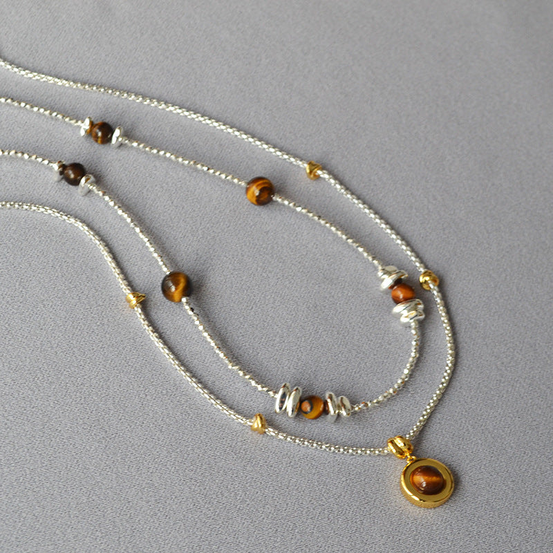 Argent Collier vintage fait main