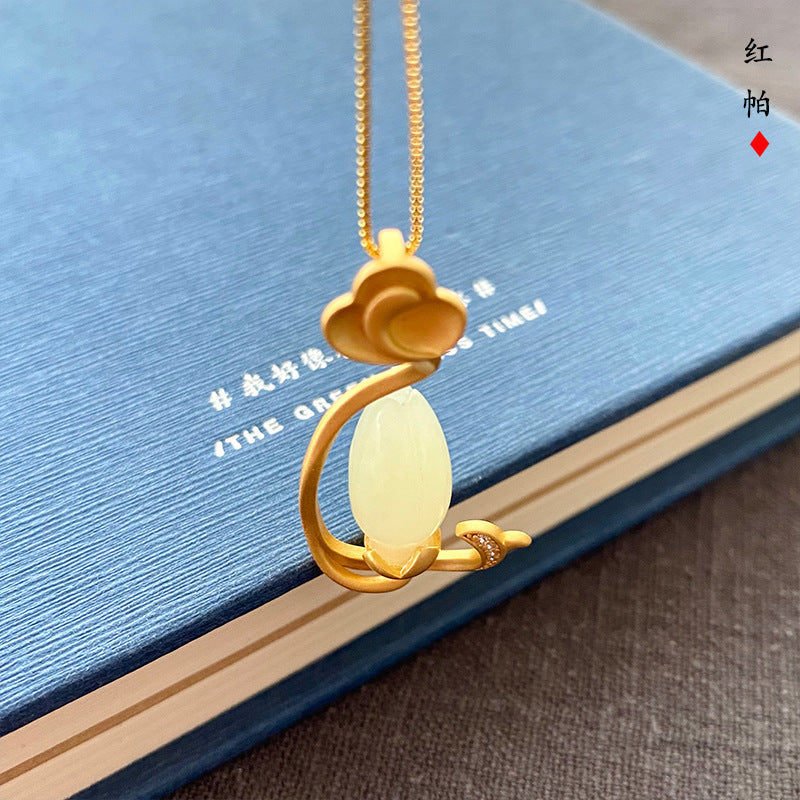 Argent Collier vintage fait main