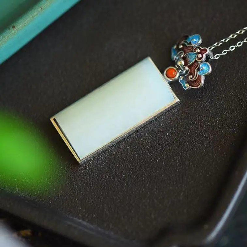 Argent Collier magnifique au style unique