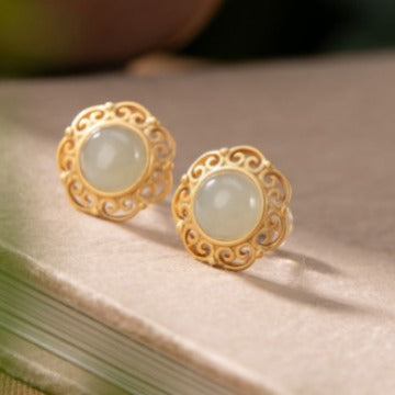 Argent Boucle d'oreille artisanal délicat