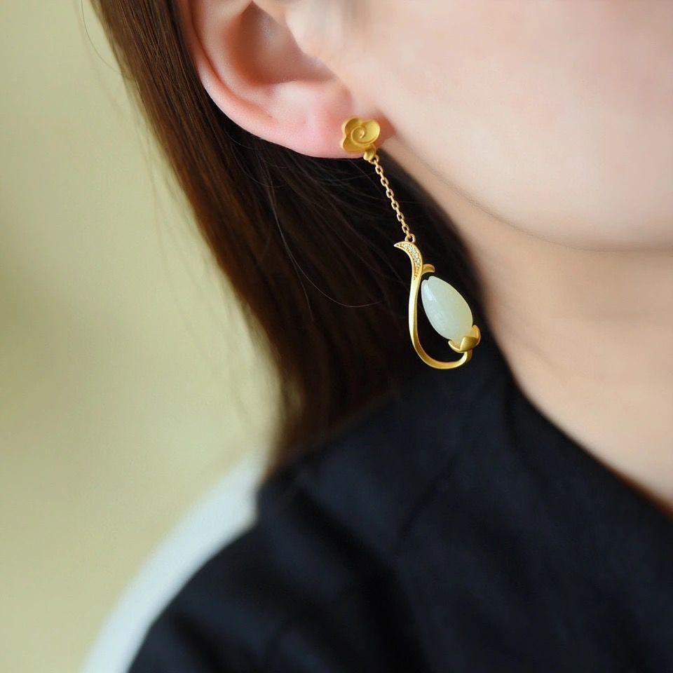 Argent Boucle d'oreille charmant pour toute occasion