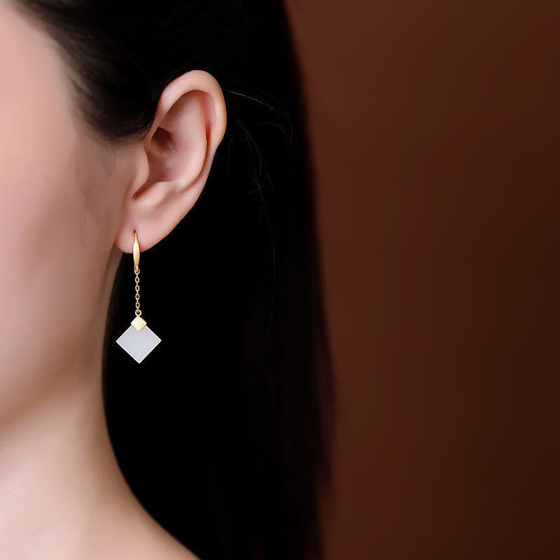 Argent Boucle d'oreille artisanal délicat