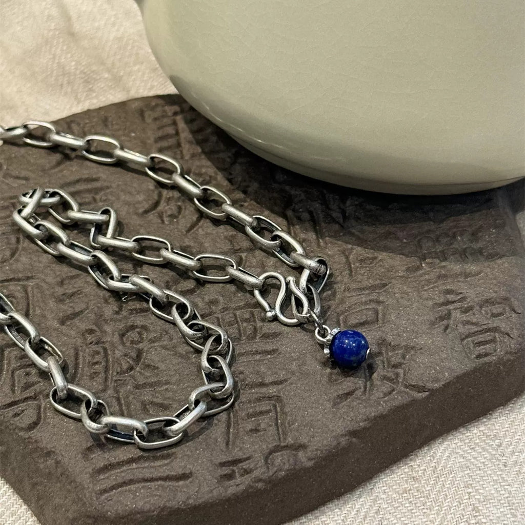 Argent Collier magnifique au style unique