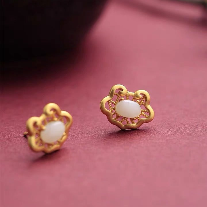 Argent Boucle d'oreille artisanal délicat