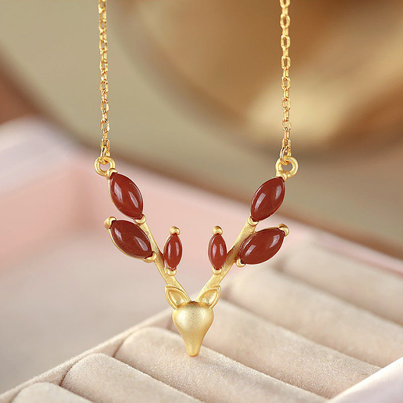 Argent Collier magnifique au style unique