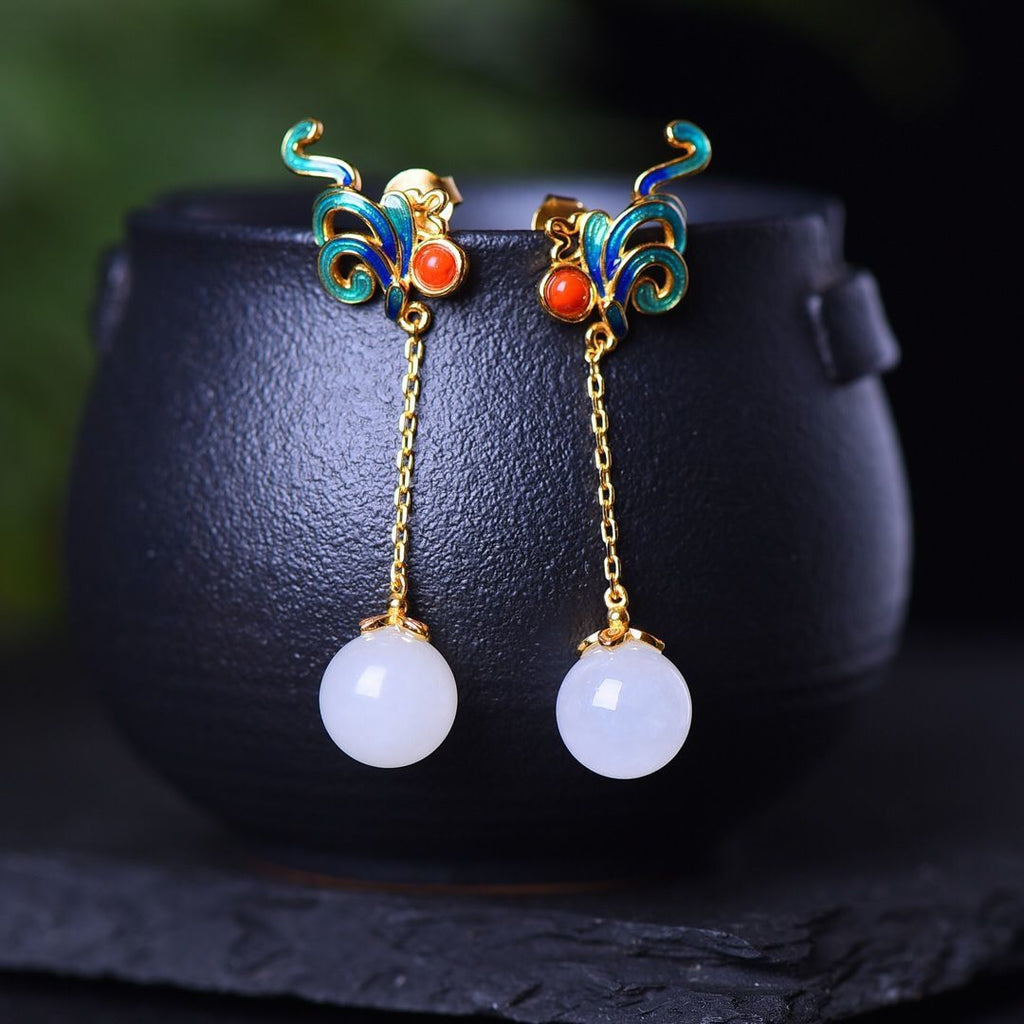 Argent Boucle d'oreille artisanal délicat