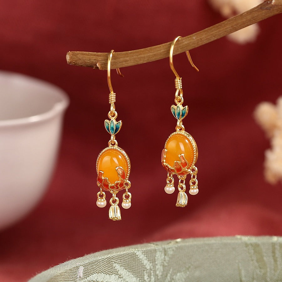 Argent Boucle d'oreille artisanal délicat