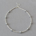 Argent Collier vintage fait main