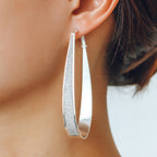 Argent Boucle d'oreille charmant pour toute occasion