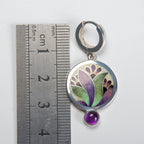 Argent Boucle d'oreille artisanal délicat