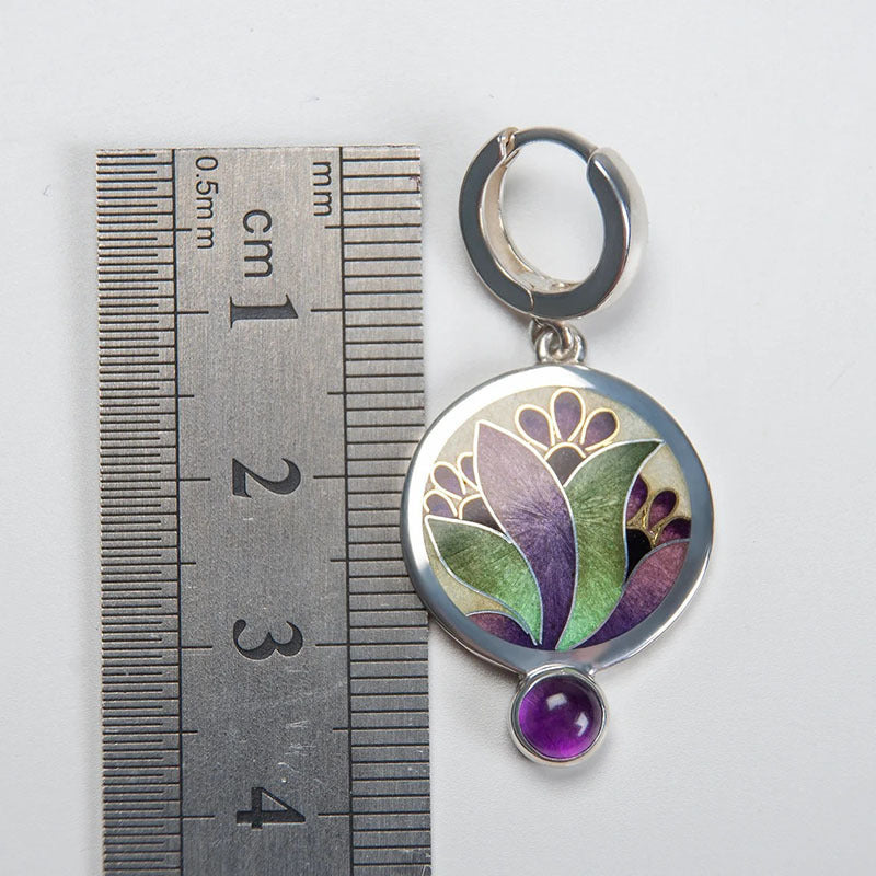 Argent Boucle d'oreille artisanal délicat