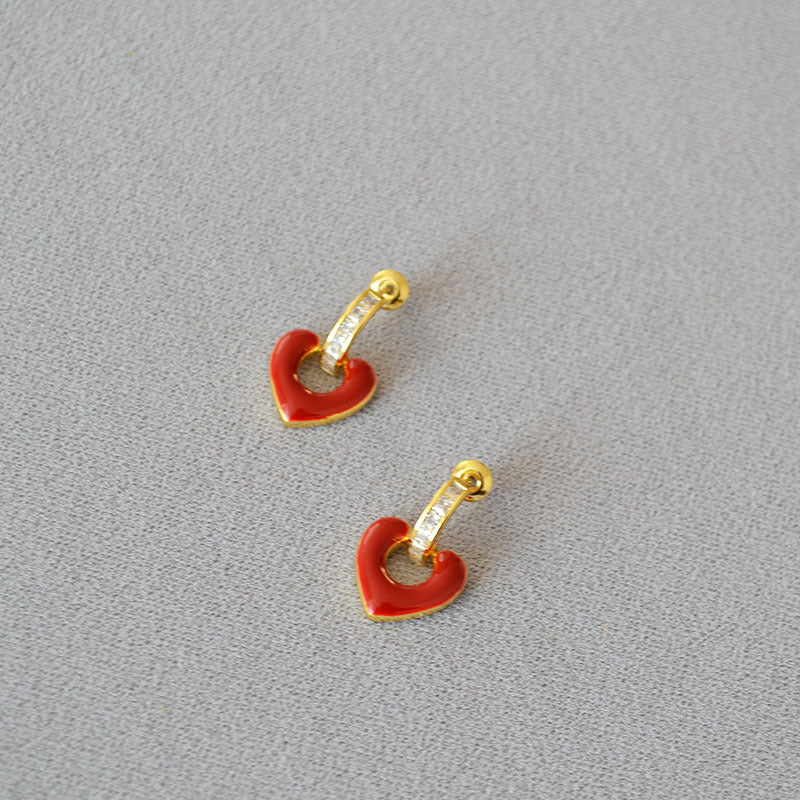 Argent Boucle d'oreille artisanal délicat