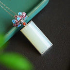 Argent Collier magnifique au style unique