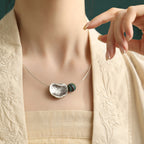 Argent Collier vintage fait main