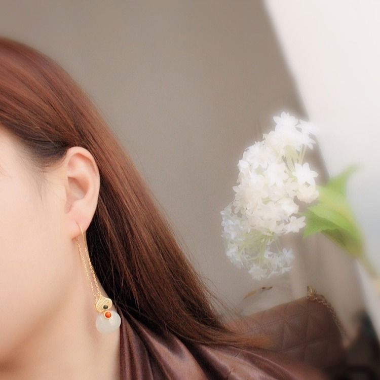 Argent Boucle d'oreille artisanal délicat