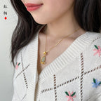 Argent Collier vintage fait main