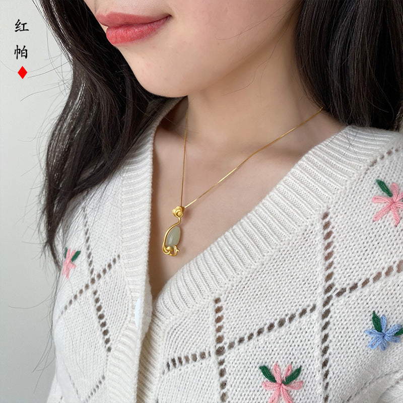 Argent Collier vintage fait main