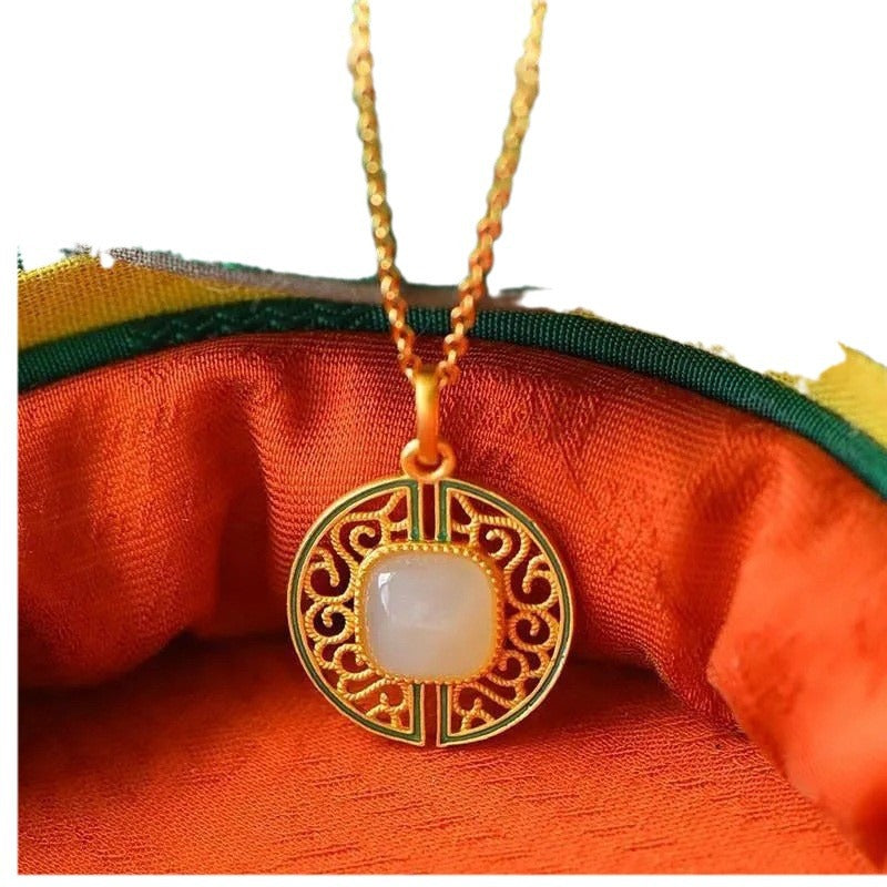 Argent Collier magnifique au style unique