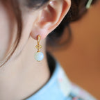 Argent Boucle d'oreille artisanal délicat