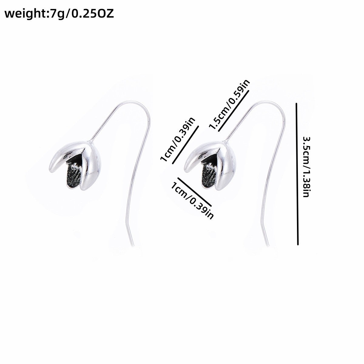 Argent Boucle d'oreille artisanal délicat