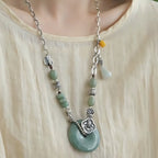 Argent Collier magnifique au style unique