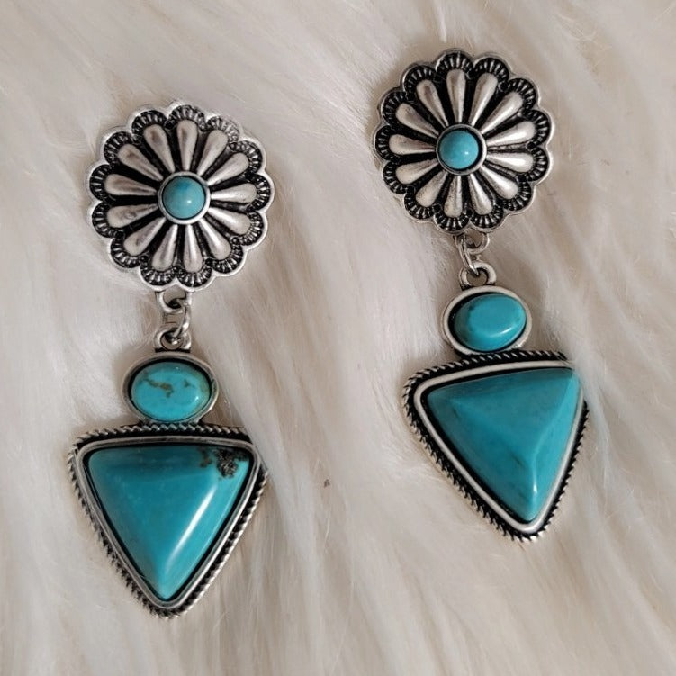 Argent Boucle d'oreille artisanal délicat