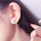 Argent Boucle d'oreille artisanal délicat