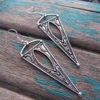 Argent Boucle d'oreille artisanal délicat