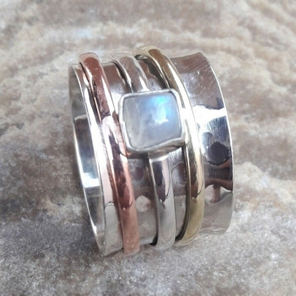 Argent Bague artisanal délicat