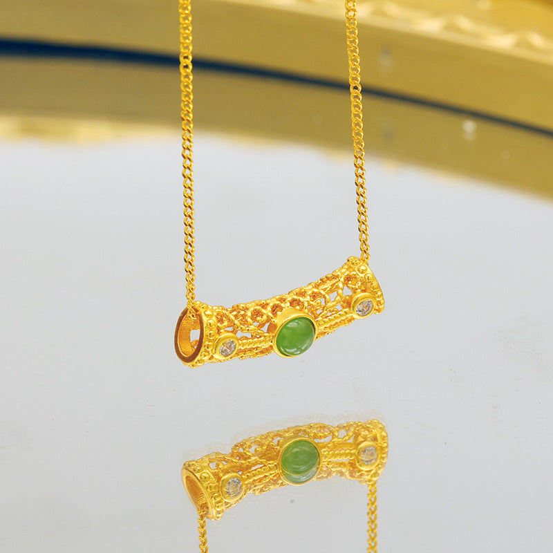 Argent Collier magnifique au style unique