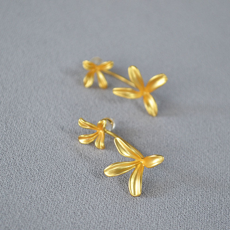 Argent Boucle d'oreille artisanal délicat