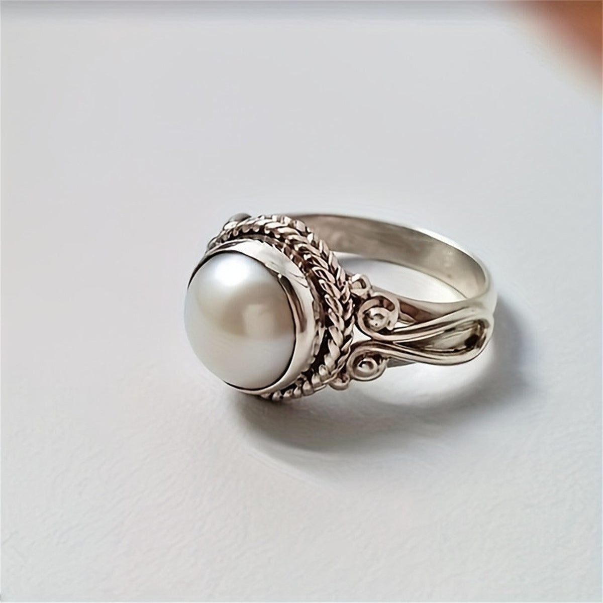 Argent Bague artisanal délicat
