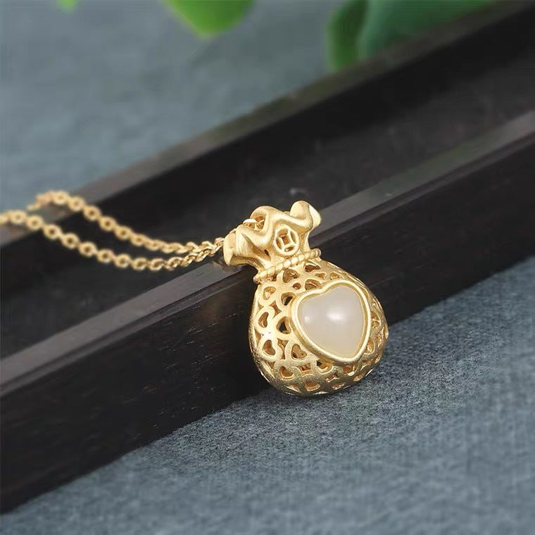 Argent Collier vintage fait main