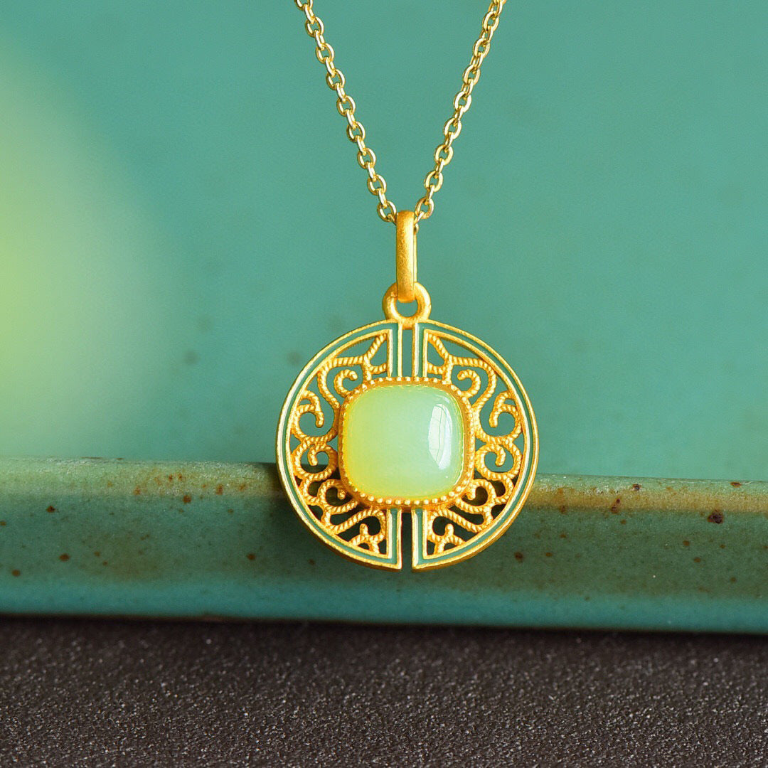 Argent Collier magnifique au style unique