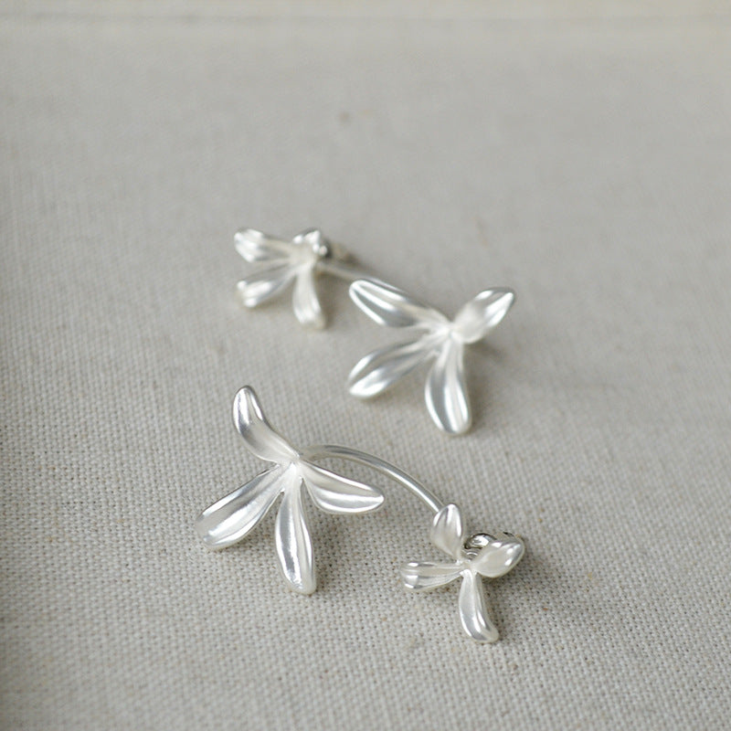 Argent Boucle d'oreille artisanal délicat