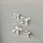 Argent Boucle d'oreille artisanal délicat