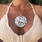 Argent Collier magnifique au style unique