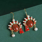 Argent Boucle d'oreille artisanal délicat