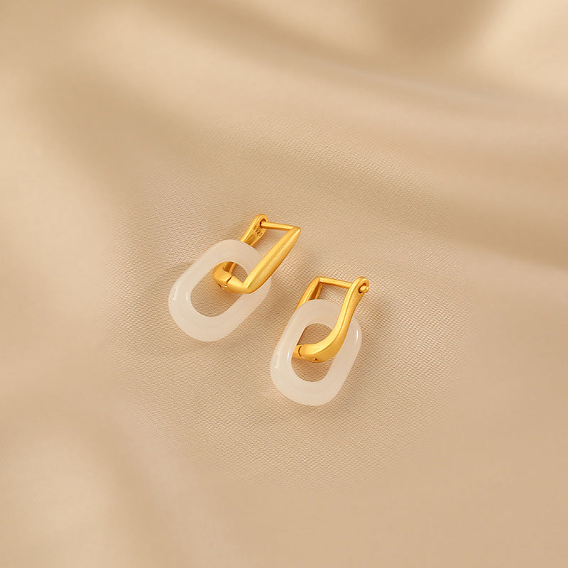 Argent Boucle d'oreille artisanal délicat