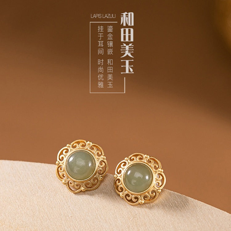 Argent Boucle d'oreille artisanal délicat