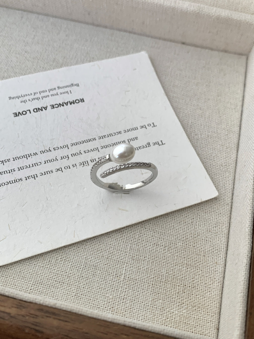 Perle Bague romantique pour moments spéciaux