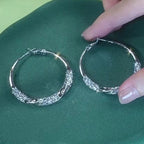 Argent Boucle d'oreille artisanal délicat