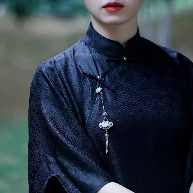 Argent Collier vintage fait main