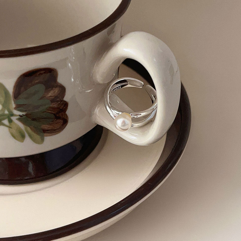 Perle Bague vintage fait main