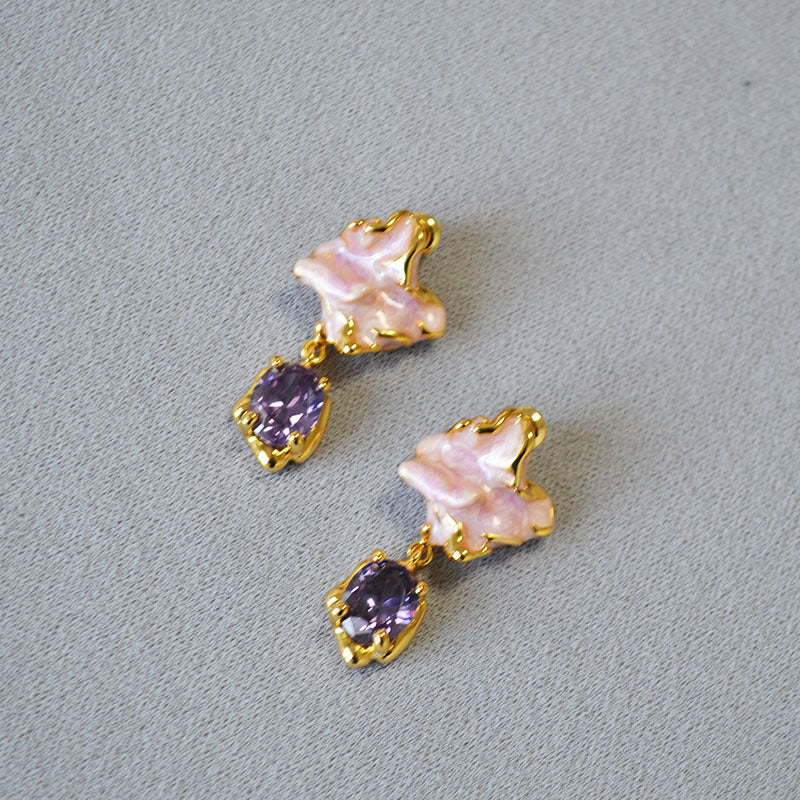 Argent Boucle d'oreille artisanal délicat