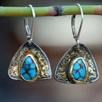 Argent Boucle d'oreille artisanal délicat