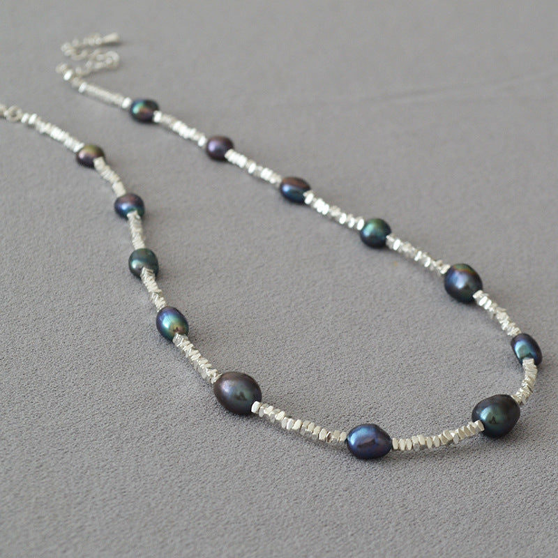 Argent Collier magnifique au style unique