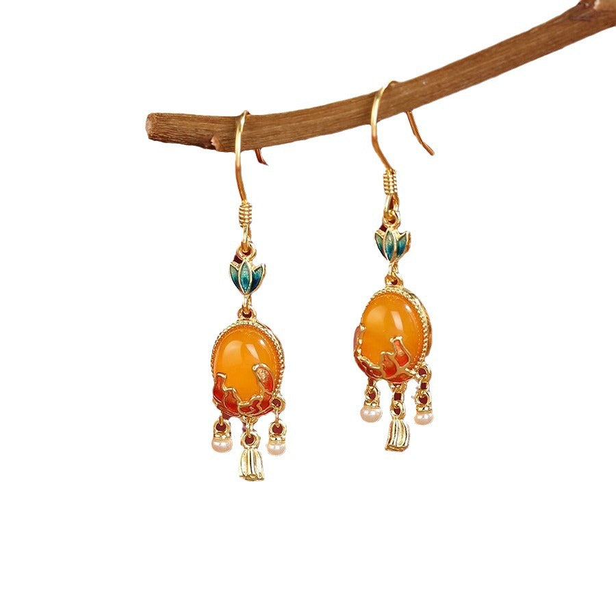 Argent Boucle d'oreille artisanal délicat